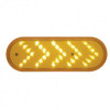 35 LED Reflector Oval Sequential Turn Signal Light - Amber LED/Amber Lens