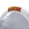 Chrome Classic Headlight 6014 Bulb & Amber Turn Signal Lens