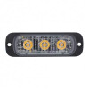 3 High  Power LED Super Thin Warning Light - Amber LED (Bulk)