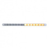 14 LED 12" Auxiliary Warning Light Bar Only - Amber LED/Clear Lens (Bulk)