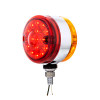 15 LED 3" Single Function Reflector Double Face Light - Amber & Red LED/Amber & Red Lens