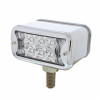 10 LED Dual Function Reflector Double Face Light With Bezel - T-Mount - Amber & Red LED/Clear Lens