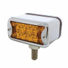10 LED Dual Function Reflector Double Face Light With Bezel - T-Mount - Amber & Red LED/Amber & Red Lens