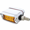 10 LED Dual Function Reflector Double Face Light W/Visor - Horizontal Mount -Amber & Red LED/Amber & Red Lens