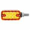10 LED Dual Function Reflector Double Face Light - Horizontal Mount -Amber & Red LED/Amber & Red Lens