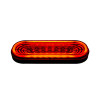 22 LED 6" Oval Abyss Light (Stop, Turn & Tail) - Red LED/Red Lens