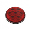 7 LED 4" Round Competition Series Light (Stop, Turn & Tail) - Red LED/Red Lens