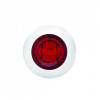 3 LED Mini Light With Bezel (Clearance/Marker) - Red LED/Red Lens