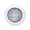 3 LED Mini Light With Bezel (Clearance/Marker) - Red LED/Clear Lens
