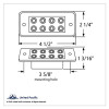 8 LED Reflector Cab Light For Freightliner Century (1996-2011) And Columbia (2001-2017) - Amber LED/Amber Lens