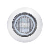 3 LED Mini Light With Bezel (Clearance/Marker) - White LED/Clear Lens