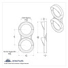 Small 2 Gauge Cluster Bezel With Visors For 2008-2017 Freightliner Cascadia - Vertical