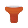 Deluxe Aluminum Screw-On Air Valve Knob With Stainless Trailer Plaque - Cadmium Orange