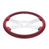 18" Vibrant Color 4 Spoke Steering Wheel - Candy Red