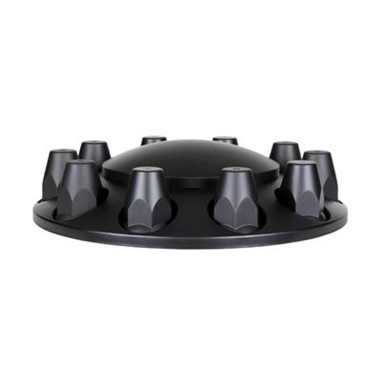 Dome Front Axle Cover With 33mm Standard Thread-On Nut Covers - Matte Black