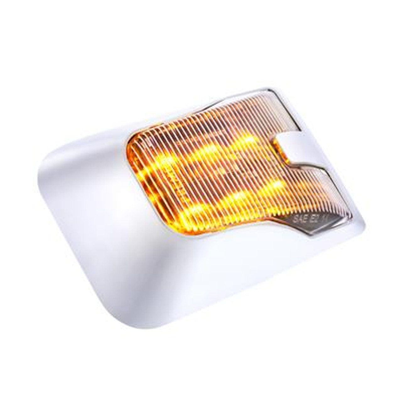 Chrome LED Side Marker Light Bezel For Volvo VN/VNL