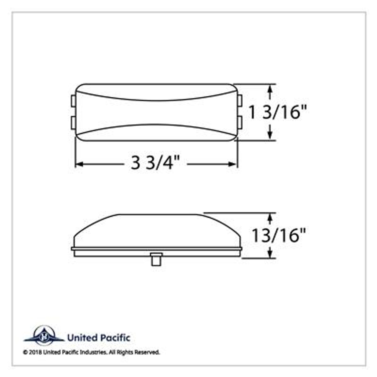 Rectangular Light (Clearance/Marker) - Amber Lens