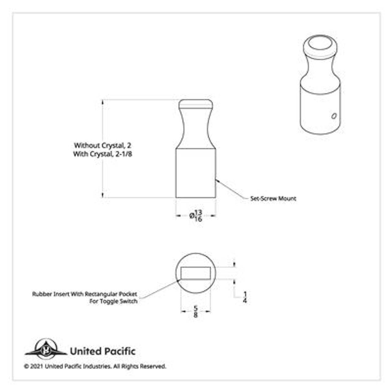 Toggle Switch Extension For International - Red Crystal