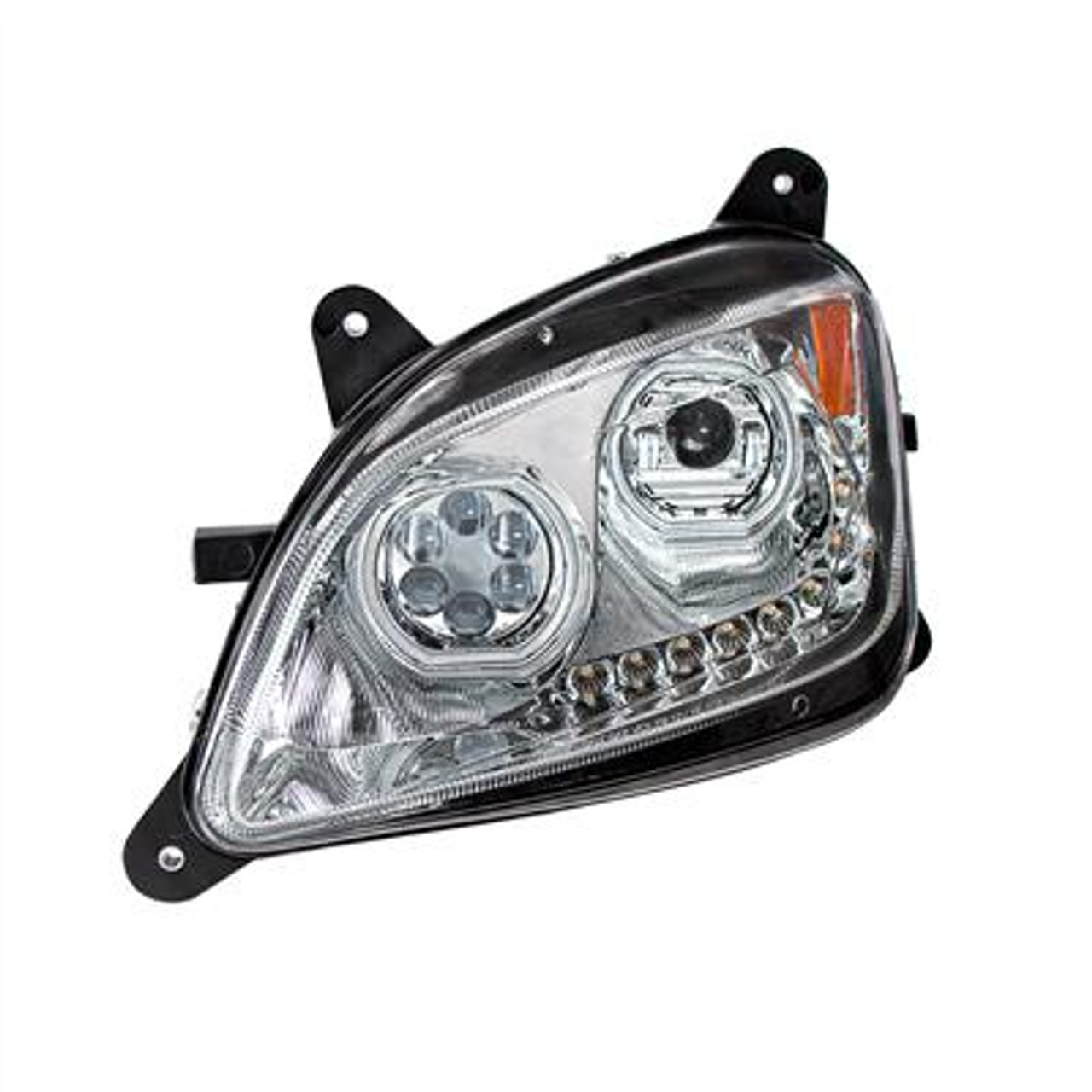 Chrome 10 LED Headlight For Peterbilt 587 (2010-2016) & 579 (2012-2021)- Driver Side