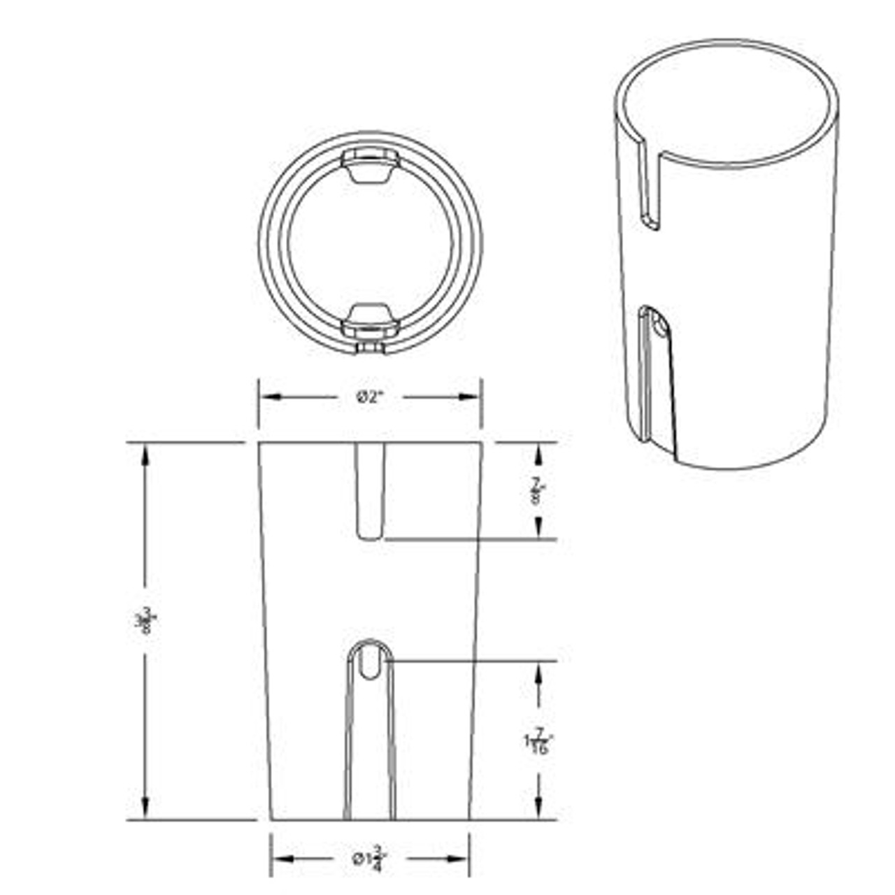 Chrome Plastic Lower Gearshift Knob Cover