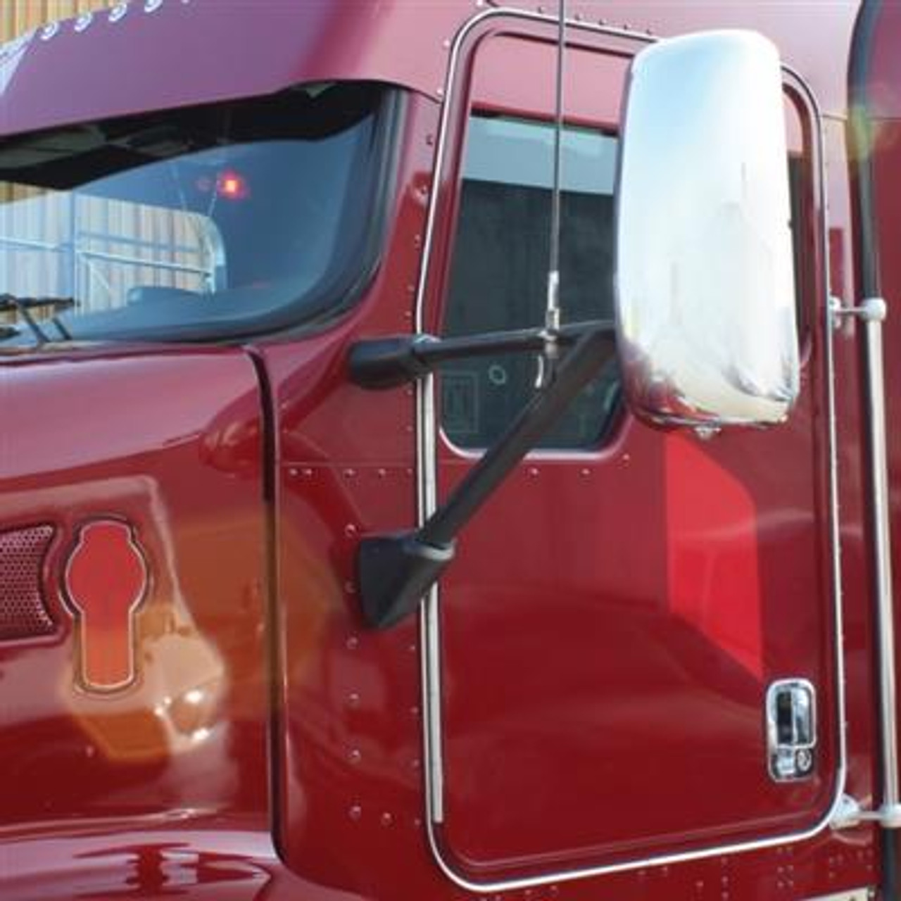 Chrome Heated Mirror Assembly For Kenworth T600/T660/T800 - Passenger