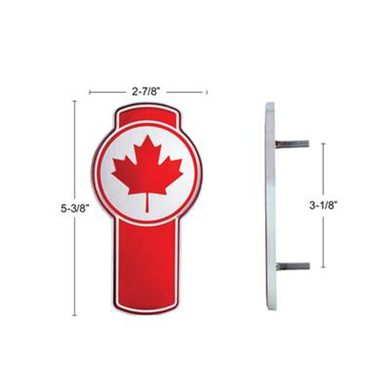 Chrome Die Cast Canada Flag Emblem