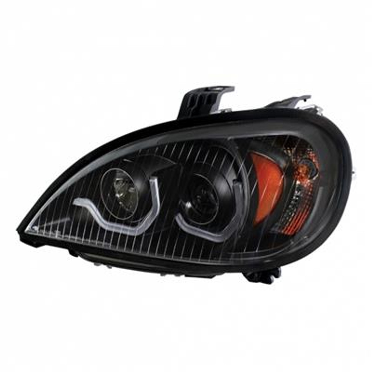 Blackout Projection Headlight With LED Position Light For 2001-2020 Freightliner Columbia - Driver