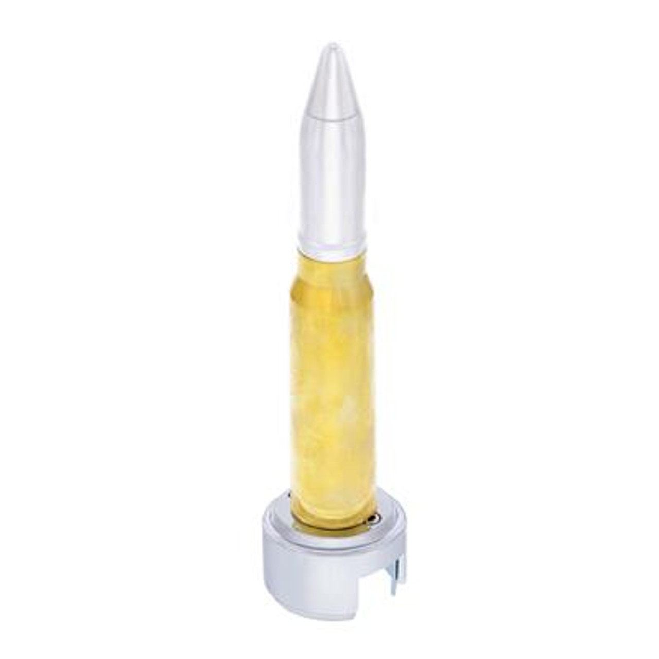 50 Caliber Bullet Style Thread-On Gearshift Knob With 13/15/18 Speed Adapter