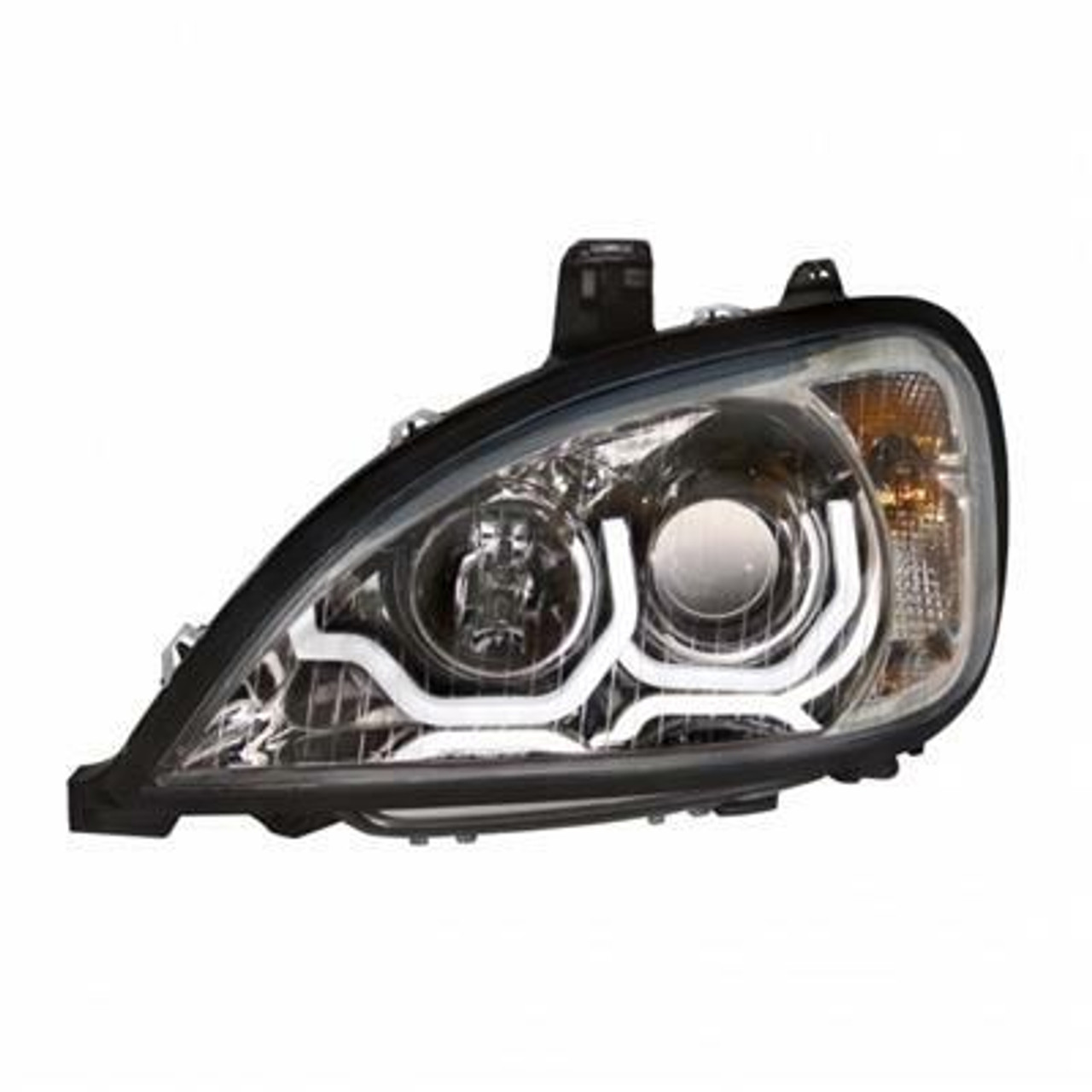 Chrome Projection Headlight With LED Position Light For 2001-2020 Freightliner Columbia - Passenger