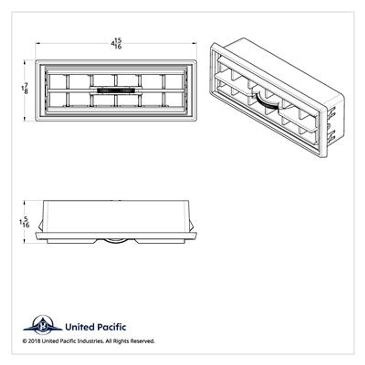 Chrome Plastic A/C & Heater Vent For Western Star