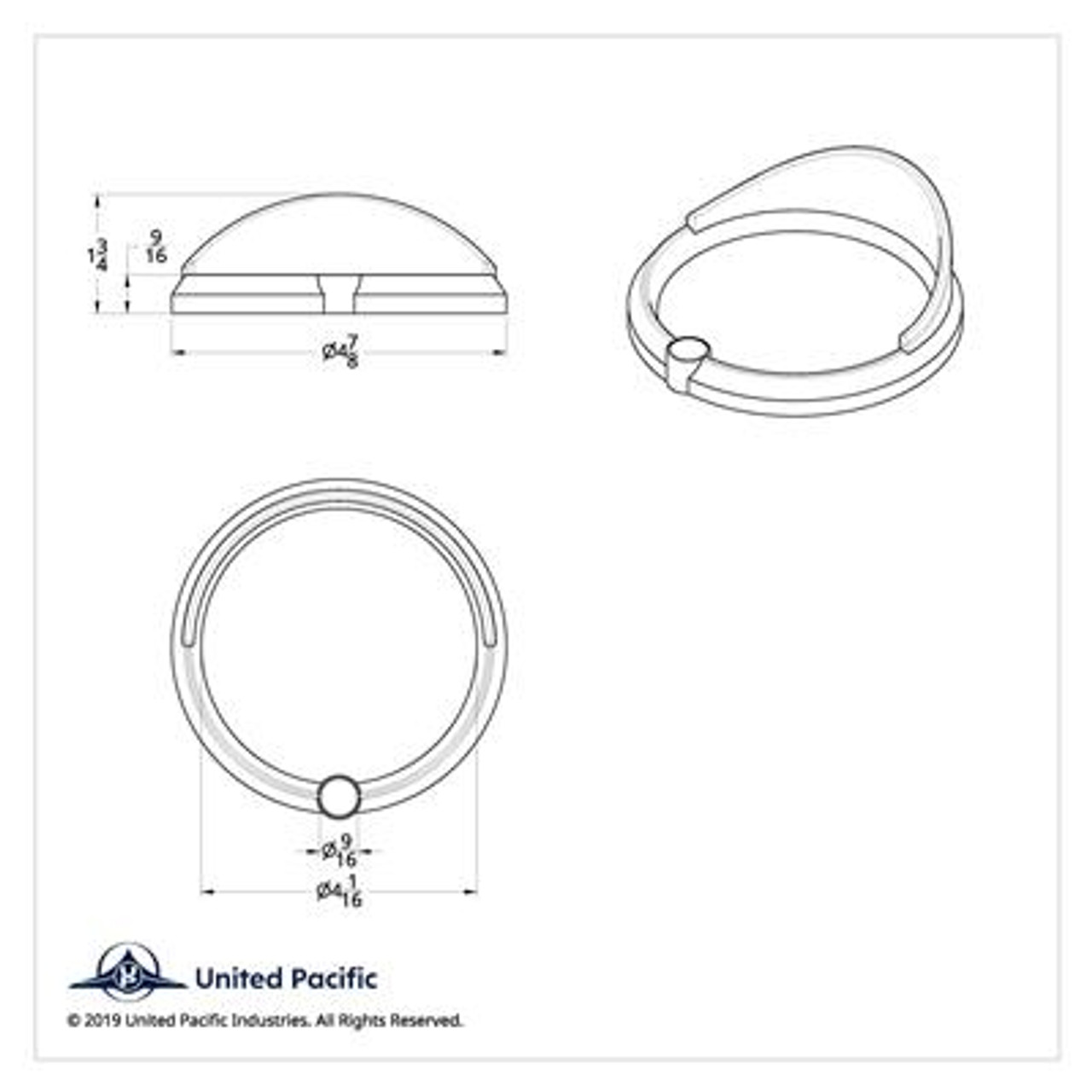 Signature Series Speed/Tachometer Gauge Bezel With Visor For Freightliner -Indented (Bulk)