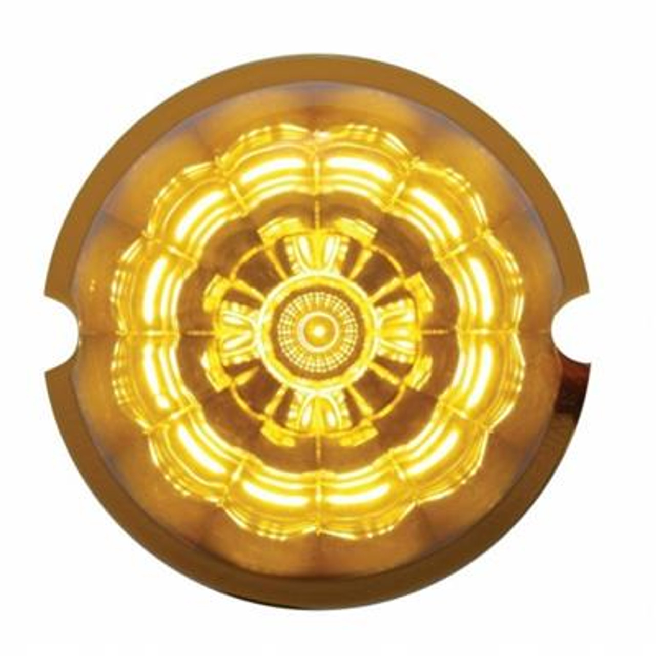 17 LED Reflector Watermelon Maze Cab Light - Amber LED/Amber Lens