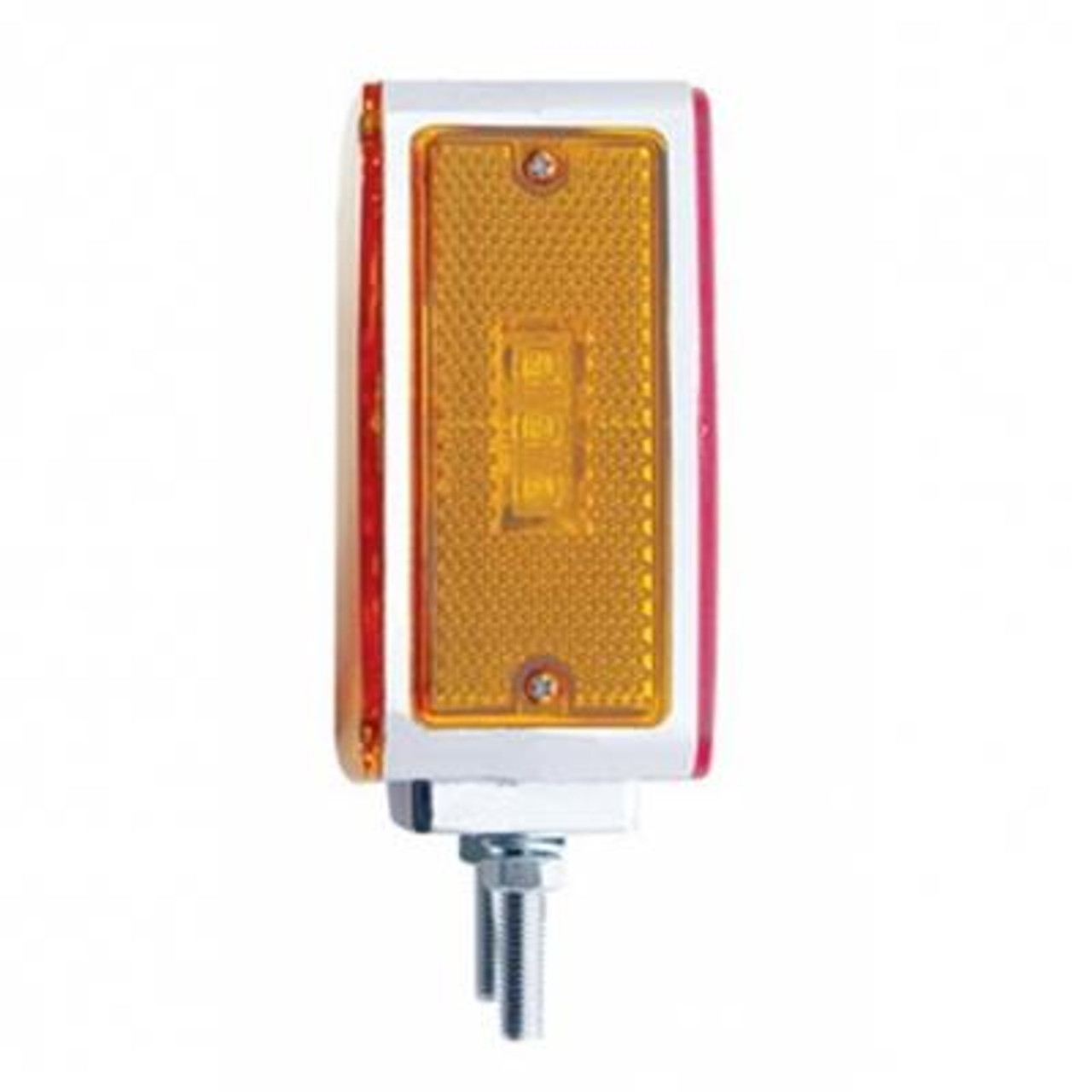 45 LED Double Stud Double Face Turn Signal Light (Driver) - Amber & Red LED/Amber & Red Lens