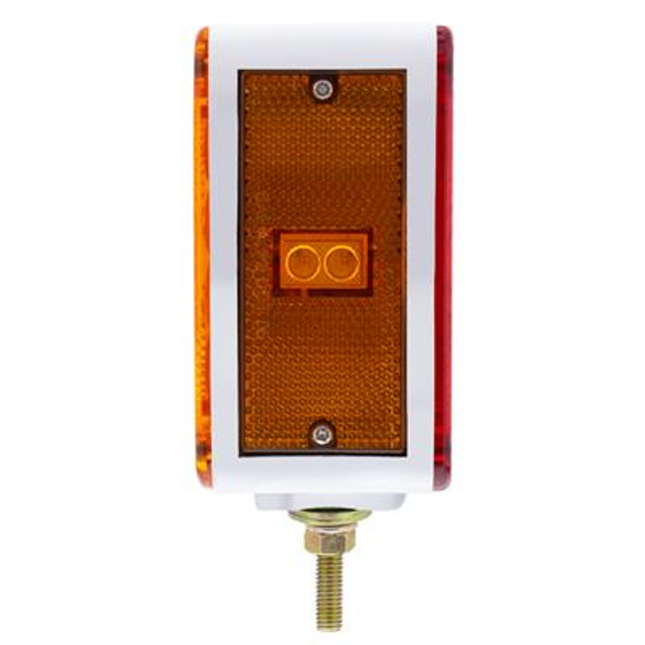 52 LED Double Stud Double Face Turn Signal Light (Passenger) - Amber & Red LED/Amber & Red Lens