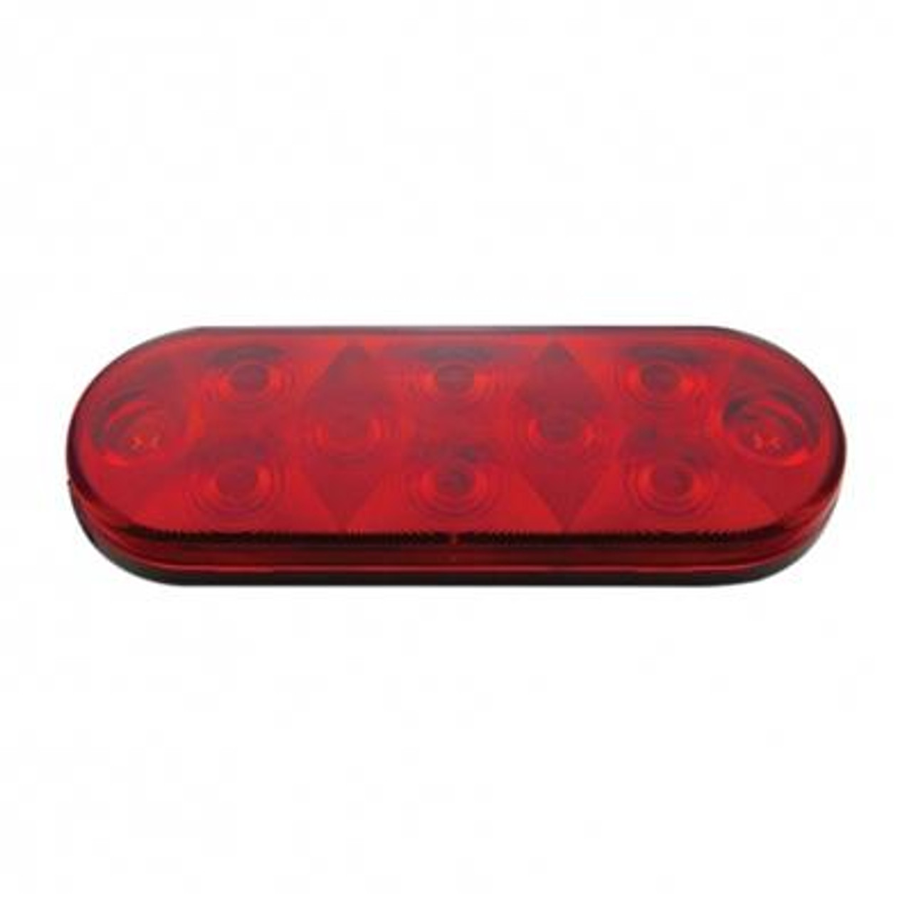 10 LED 6" Oval Light (Stop, Turn & Tail) - Red LED/Red Lens