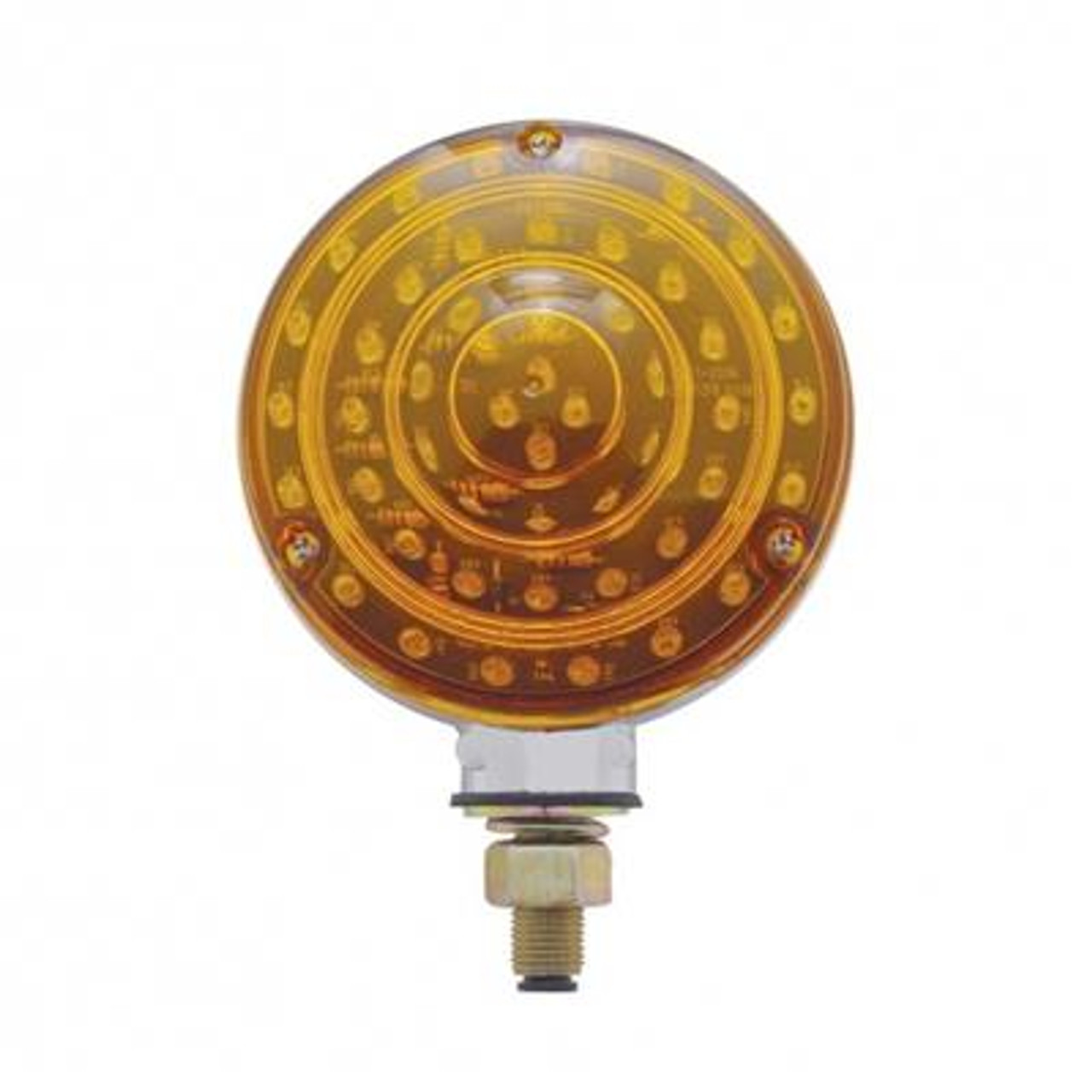88 LED Single Stud Double Face Turn Signal Light - Amber & Red LED/Amber & Red Lens