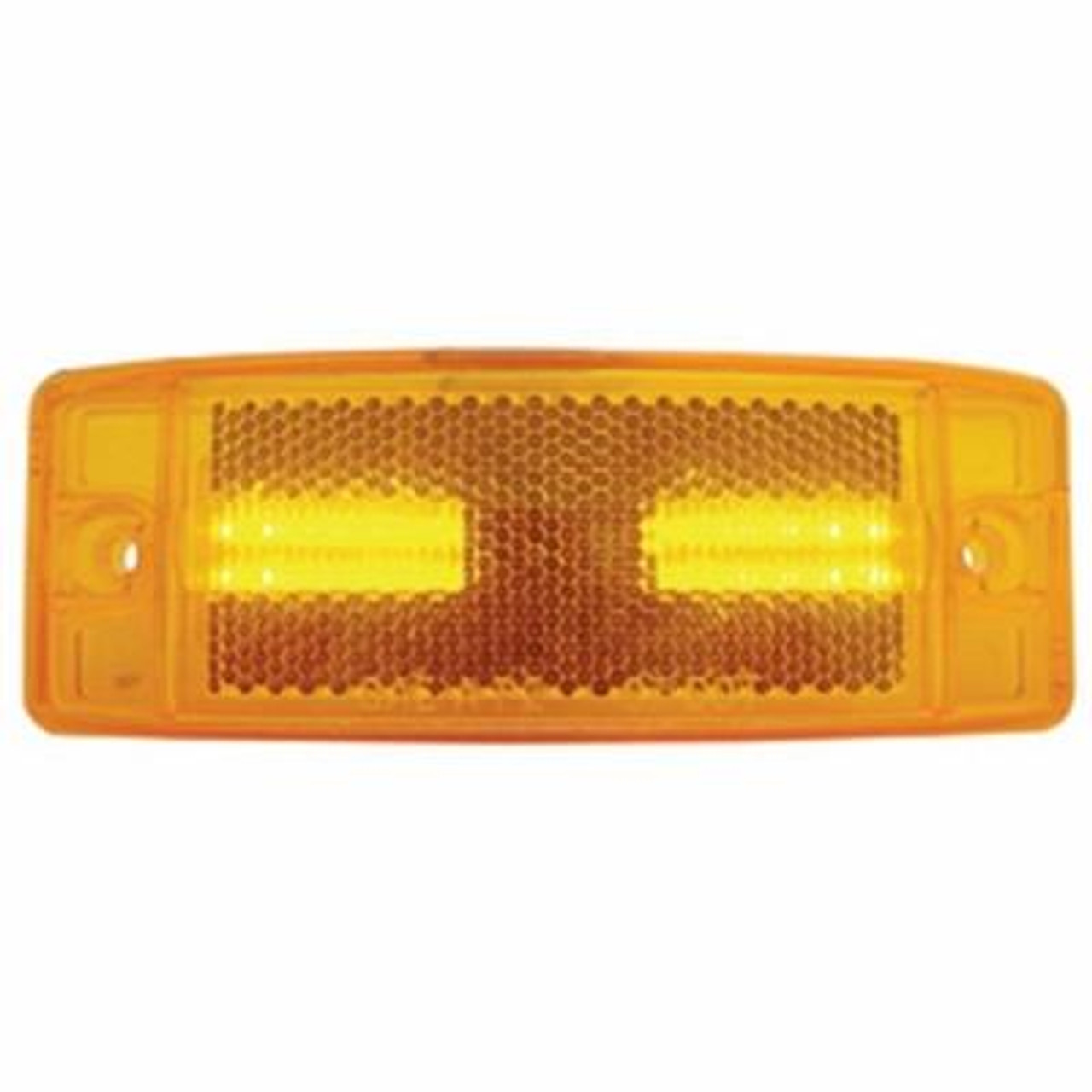 16 LED Rectangular Light (Clearance/Marker) With Reflex Lens - Amber LED/Amber Lens