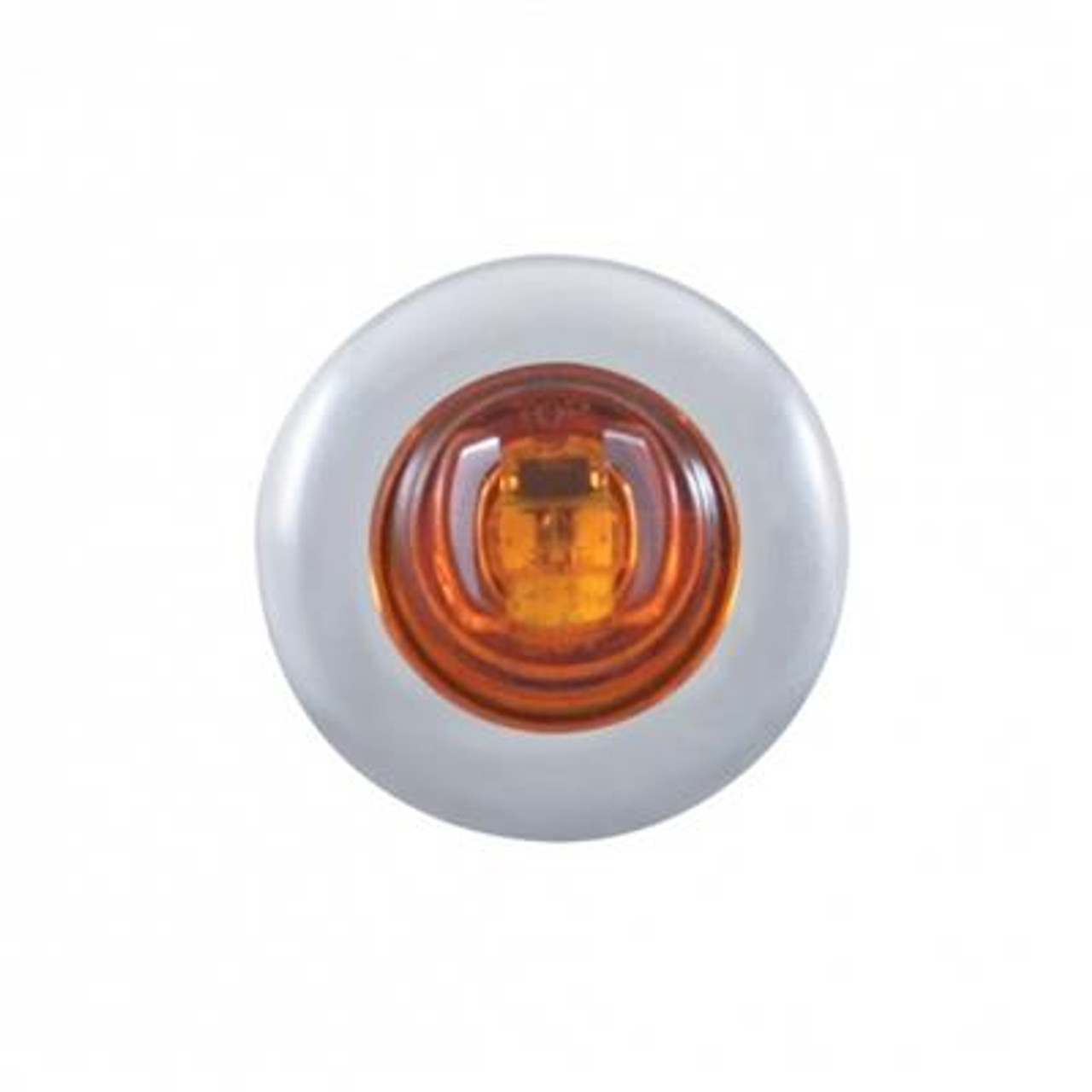 2 LED Mini Light With Bezel (Clearance/Marker) - Amber LED/Amber Lens