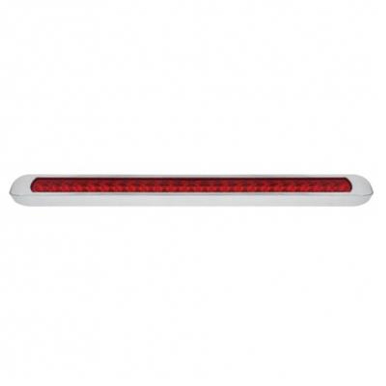 23 LED 17-1/4" Reflector Light Bar With Bezel (Stop, Turn & Tail) - Red LED/Red Lens