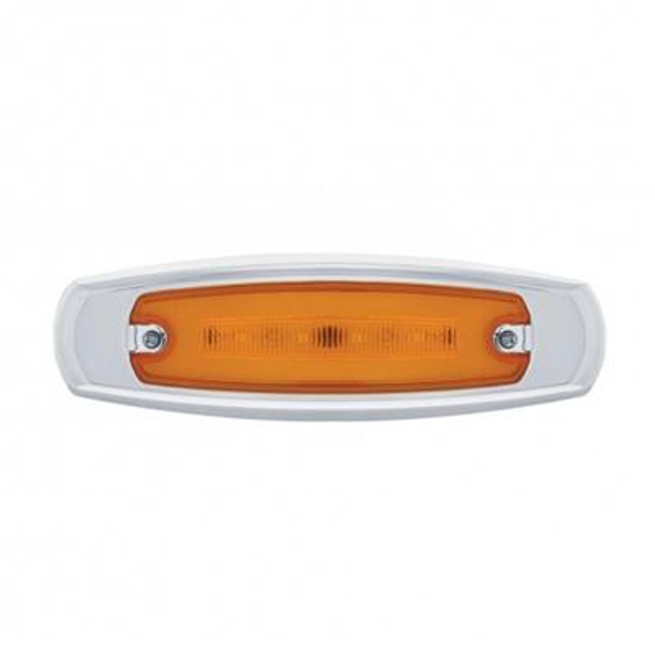 16 LED Rectangular GloLight With Bezel (Clearance/Marker) - Amber LED/Amber Lens