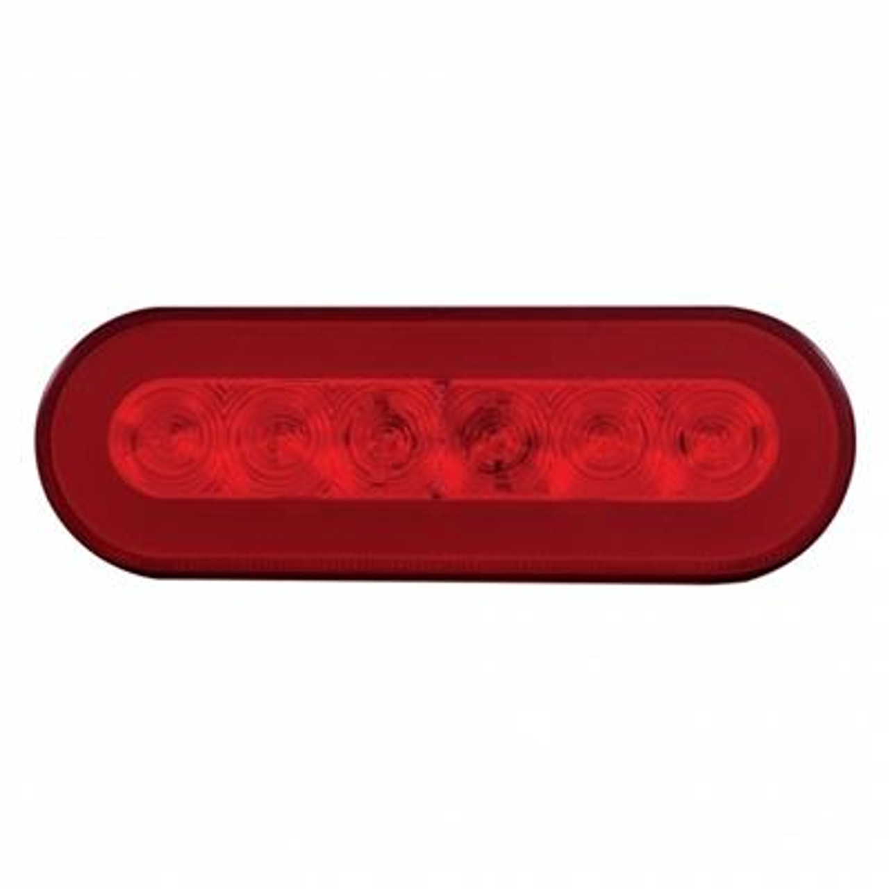 22 LED 6" Oval GloLight (Stop, Turn & Tail) - Red LED/Red Lens