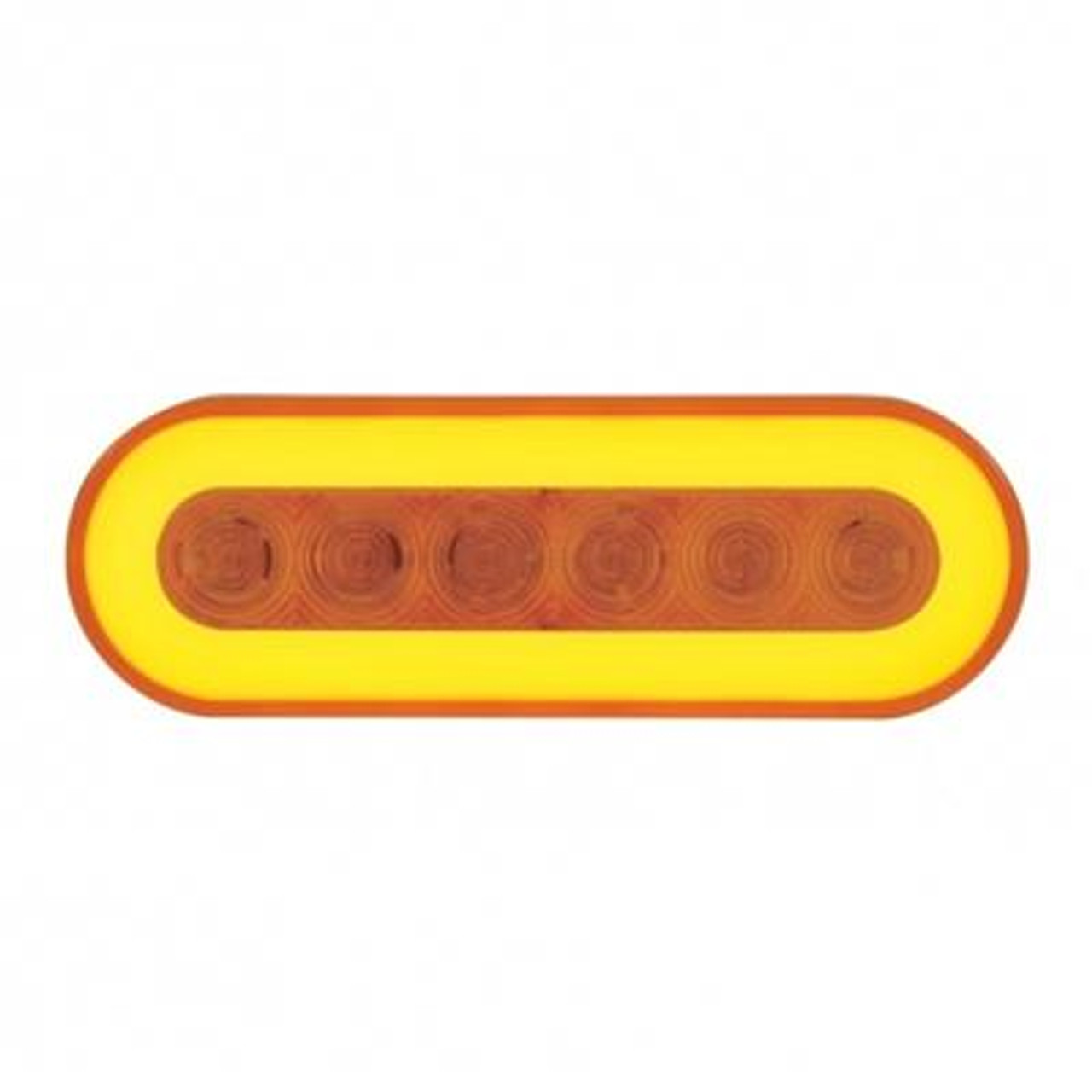 22 LED 6" Oval GloLight (Turn Signal) - Amber LED/Amber Lens