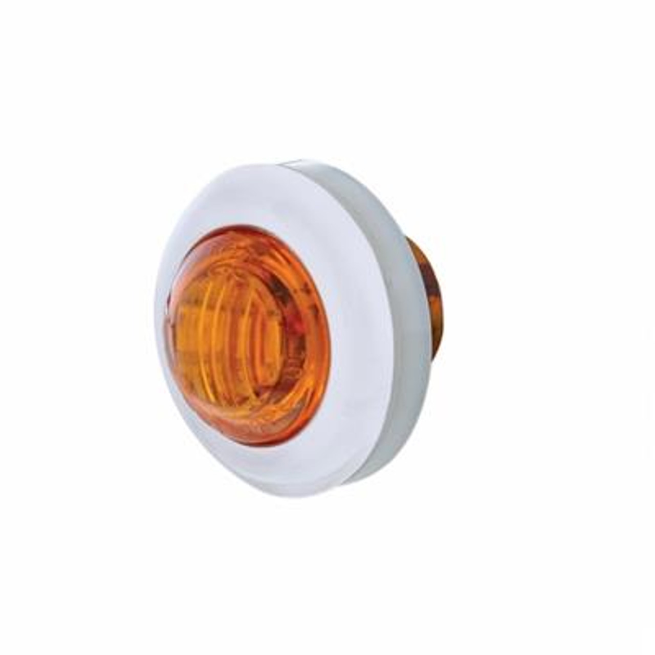 3 LED Dual Function Mini Auxiliary/Utility Light With Bezel & Washer - Amber LED/Amber Lens