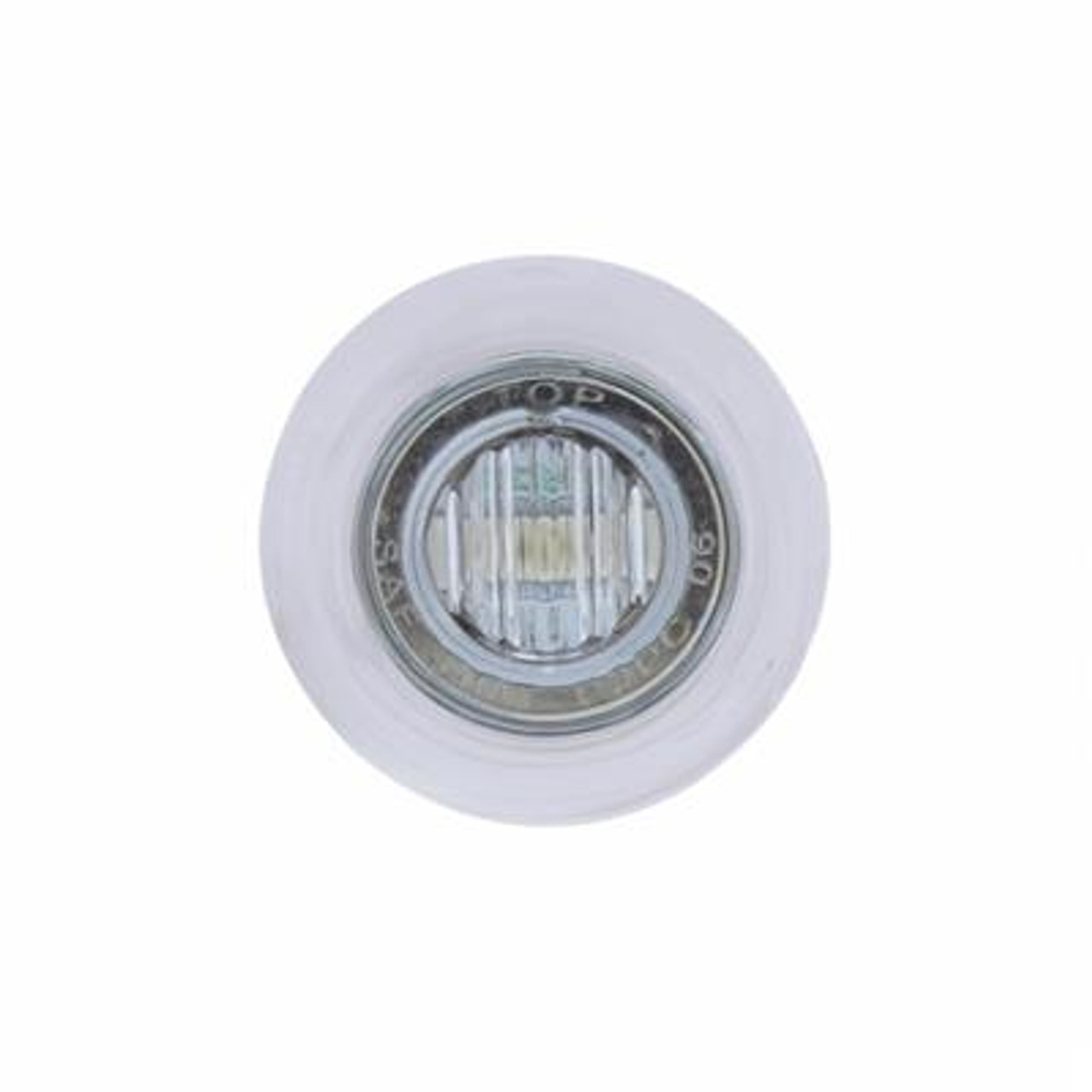 3 LED Dual Function Mini Auxiliary/Utility Light With Bezel & Washer - Amber LED/Clear Lens