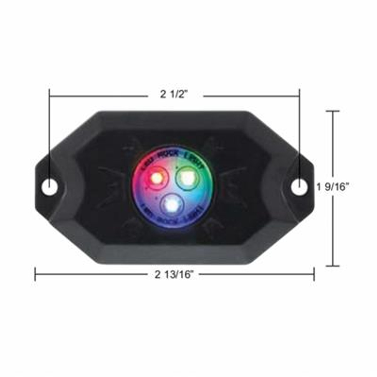 Bluetooth RGB Multi-Color 500 Lumen LED Rock Light 4-Piece Kit