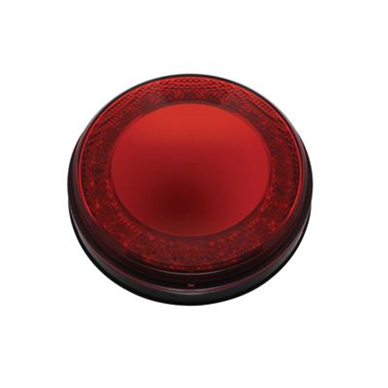 24 LED 4" Round Mirage Light (Stop, Turn & Tail) - Red LED/Red Lens