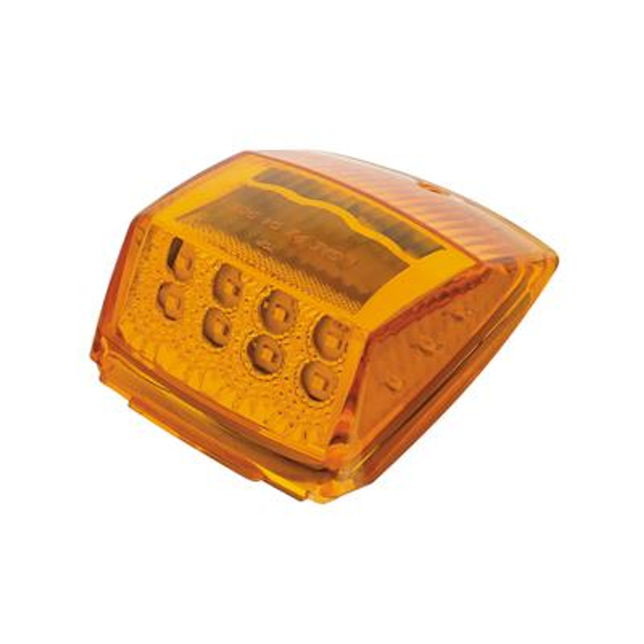 17 LED Reflector Square Cab Light - Amber LED/Amber Lens