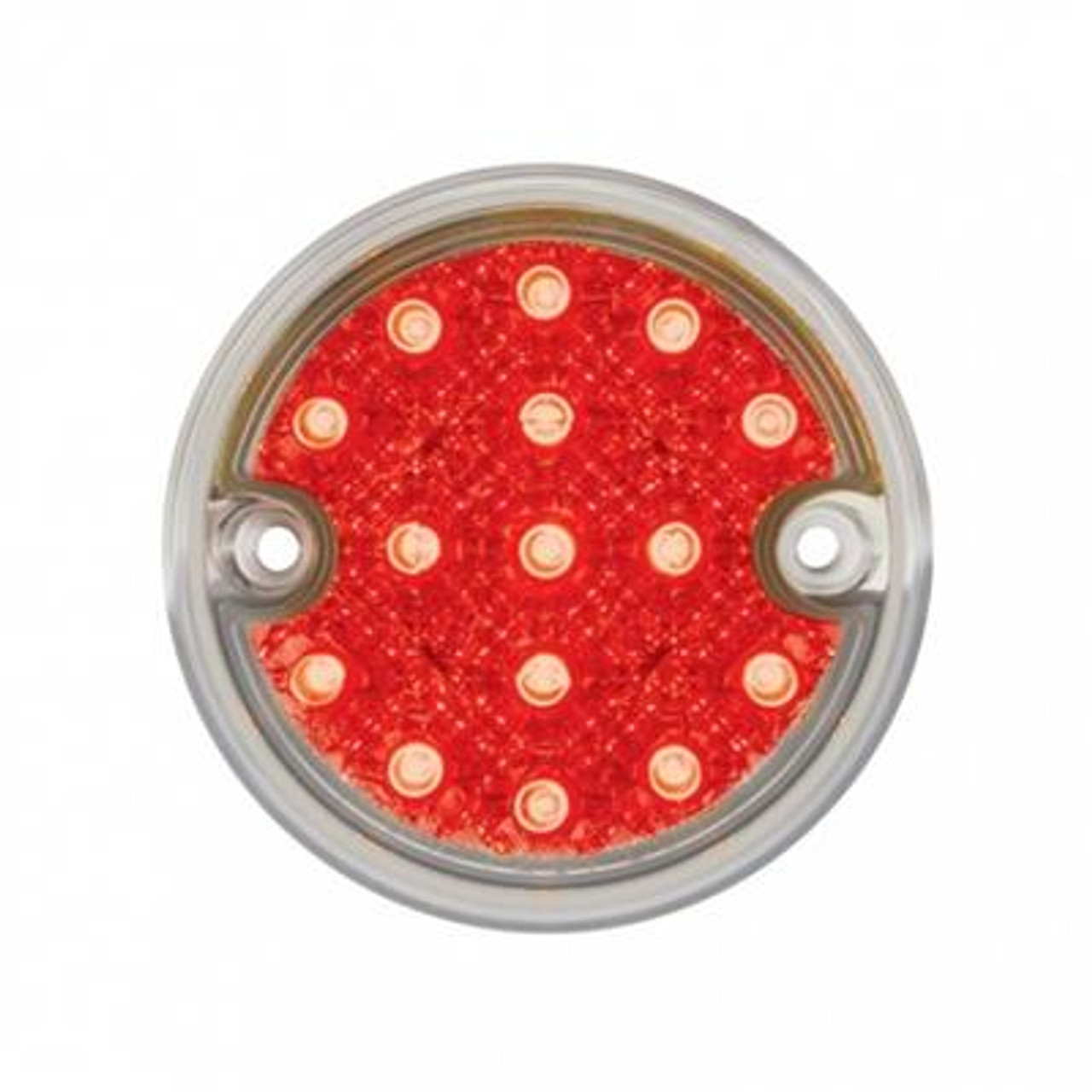 30 LED 3" Dual Function Reflector Double Face Light Kit - Amber & Red LED/Clear Lens