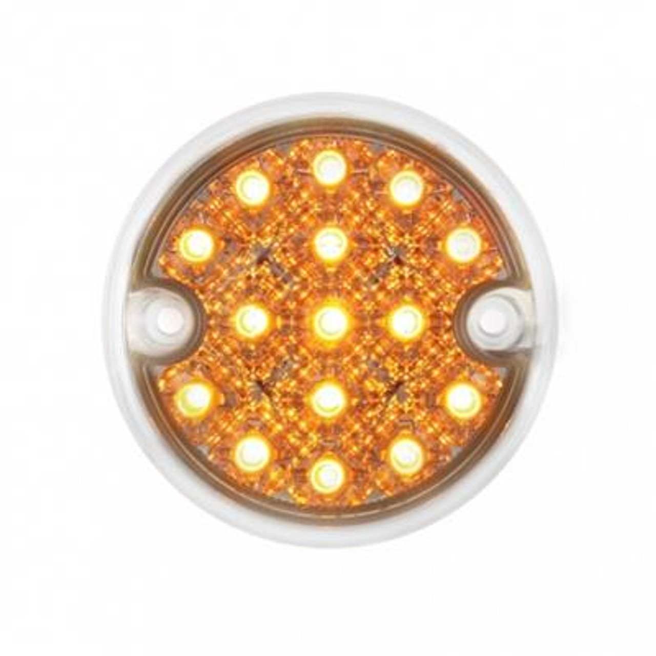 30 LED 3" Dual Function Reflector Double Face Light Kit - Amber & Red LED/Clear Lens