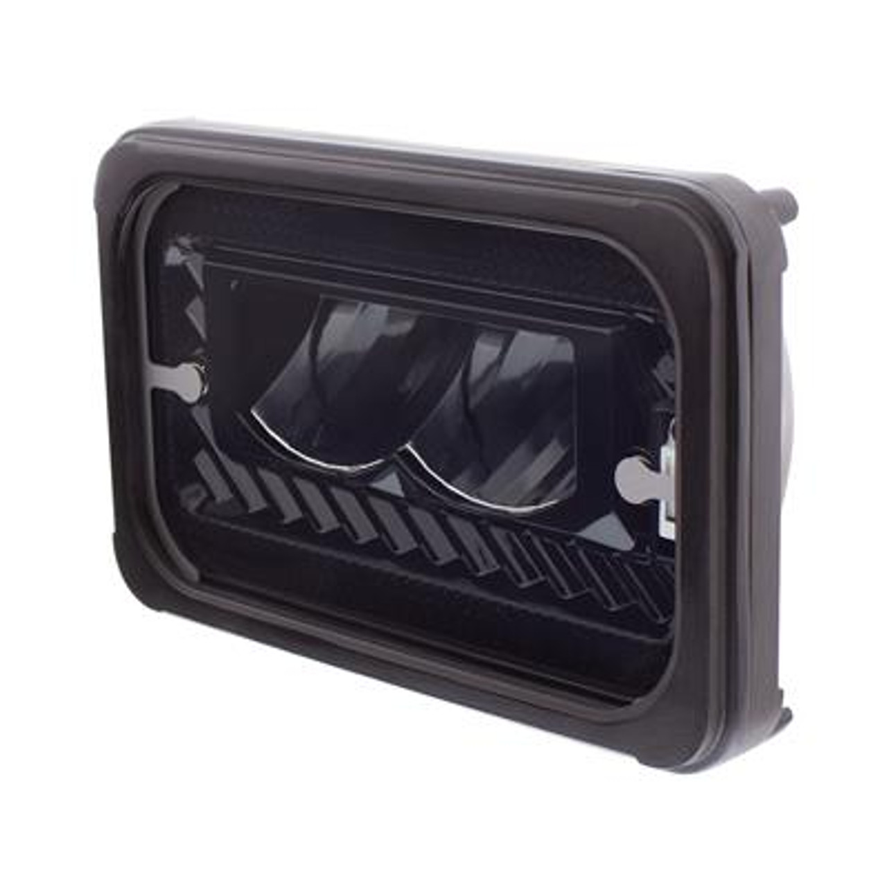 ULTRALIT - Heated 4" X 6" LED Headlight With Glass Lens & Aluminum Housing - High Beam - Black